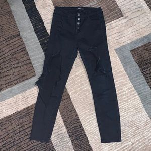 Size 7 RIPPED Black Jeans